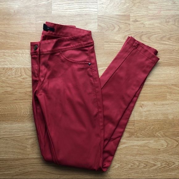red leather pants forever 21